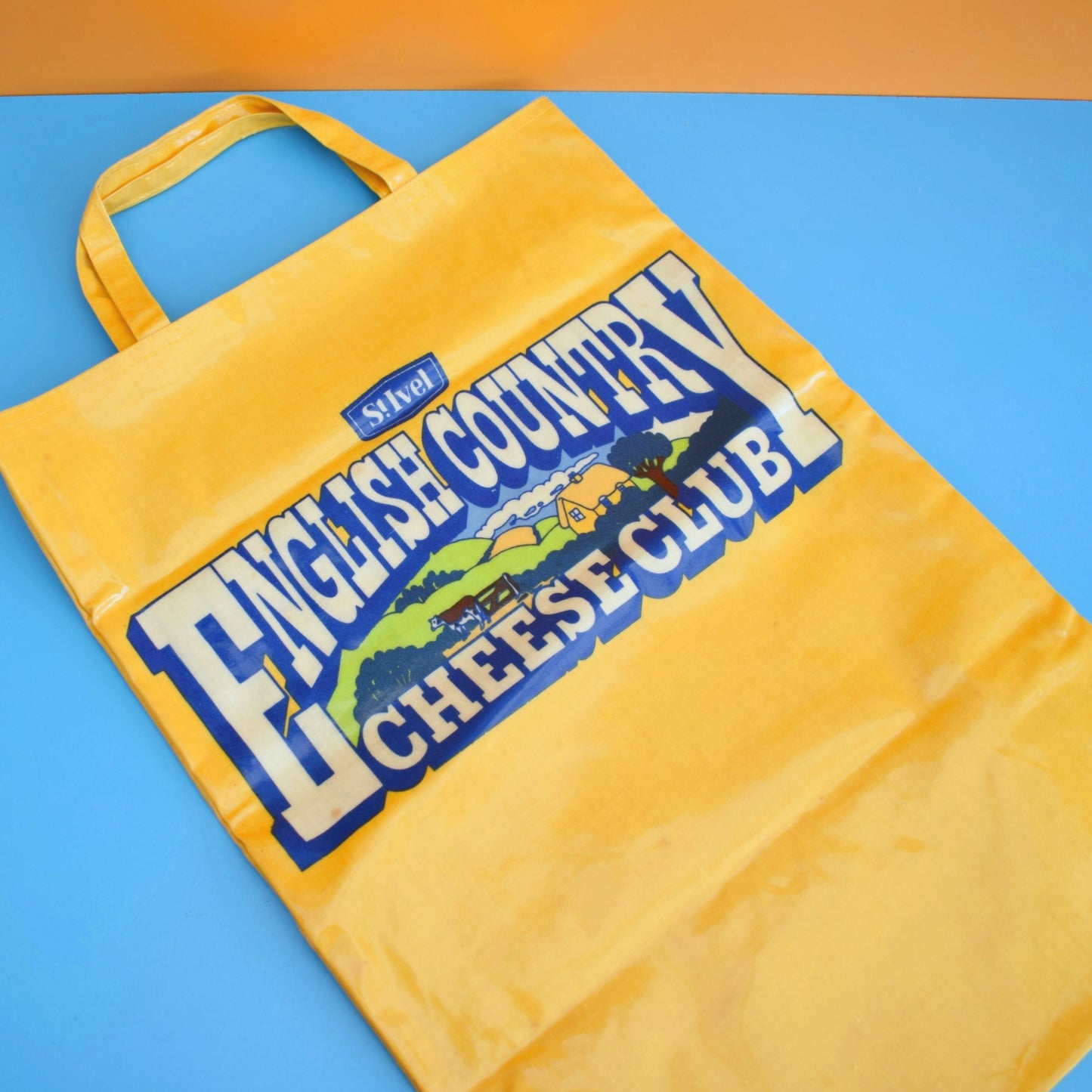 Vintage 1980s Country Life English Butter Apron & Cheese Shopping Bag by Pineapple Retro