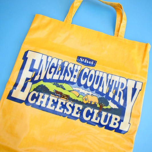 Vintage 1980s Country Life English Butter Apron & Cheese Shopping Bag by Pineapple Retro