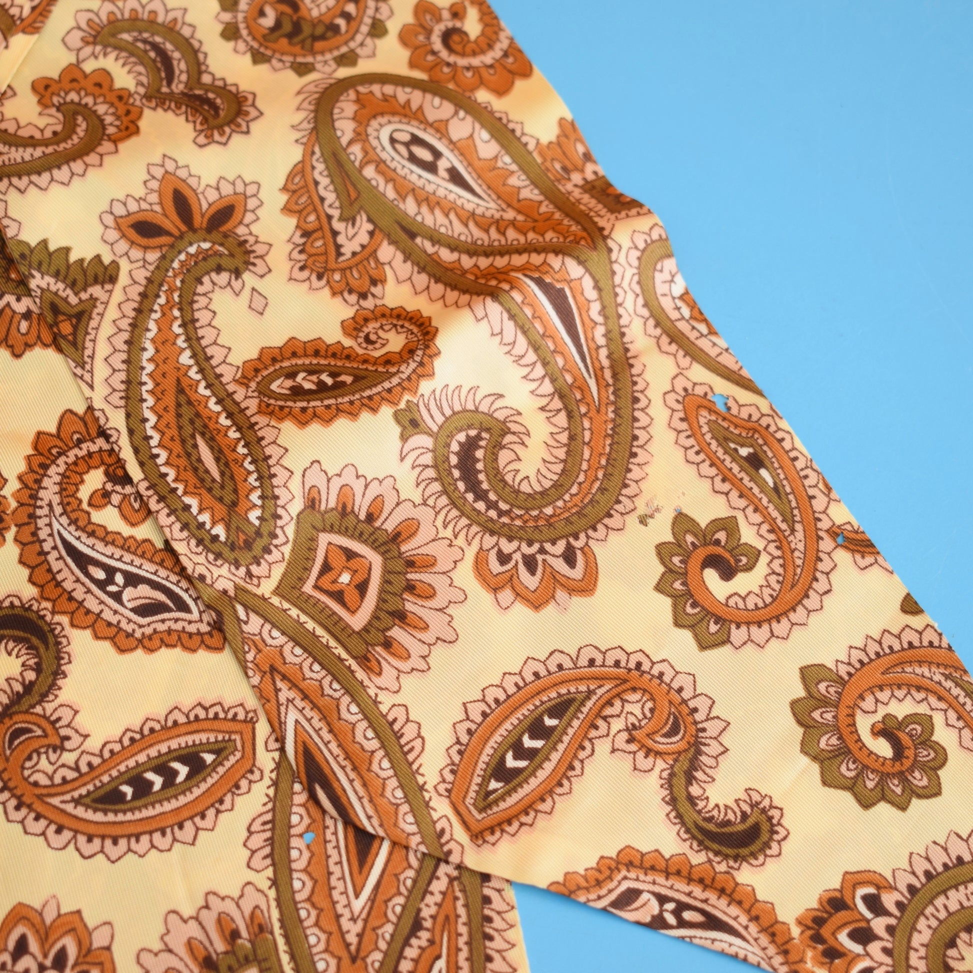 Vintage 1970s Cravat / Ties - Brown / Blue - Mod by Vintage