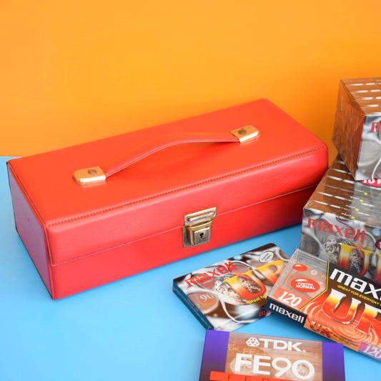 Vintage 1980s Casette Storage & 1990s Unused Cassette Tapes