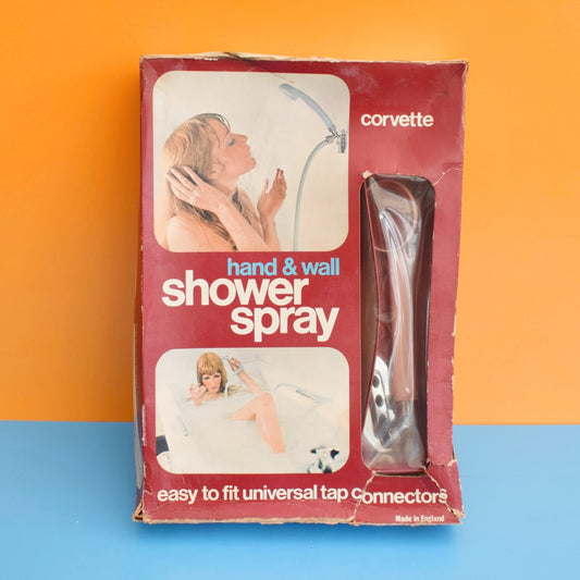 Vintage 1960s Bathroom Accessories- Shower Hose Spray -Pink - Boxed by Vintage