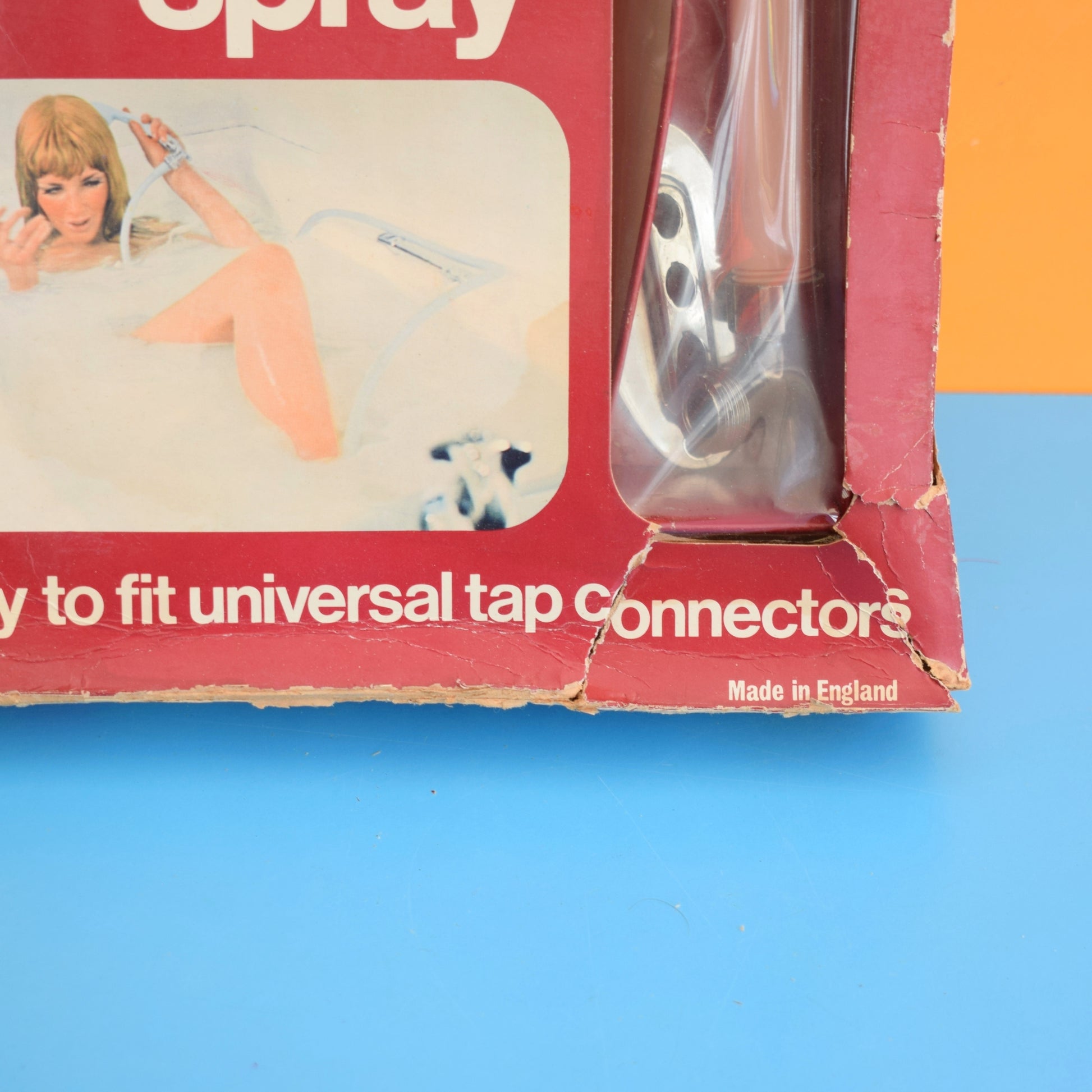 Vintage 1960s Bathroom Accessories- Shower Hose Spray -Pink - Boxed by Vintage