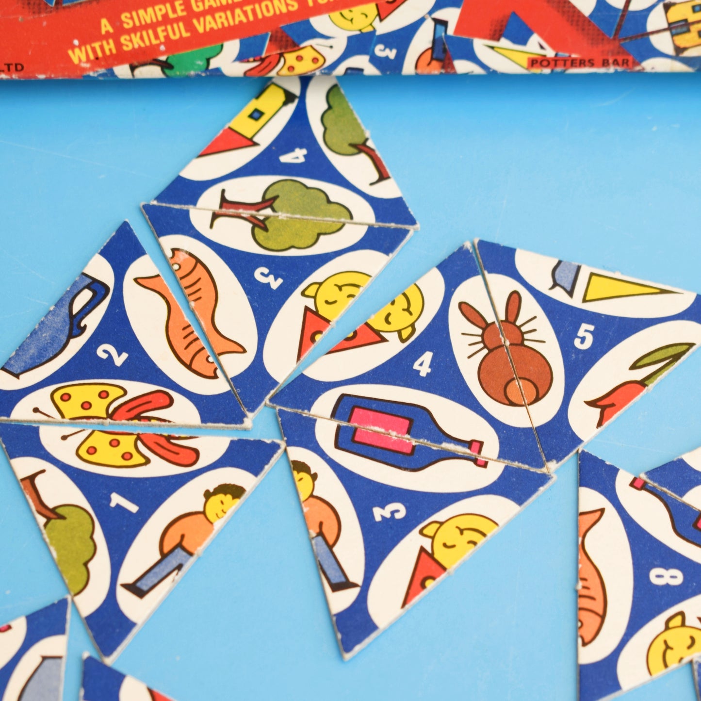 Vintage 1960s Merit Puzzle Triangles Game