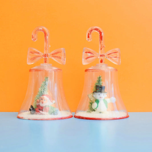 Vintage 1970s Plastic Bell Christmas Decorations - x2 by Pineapple Retro