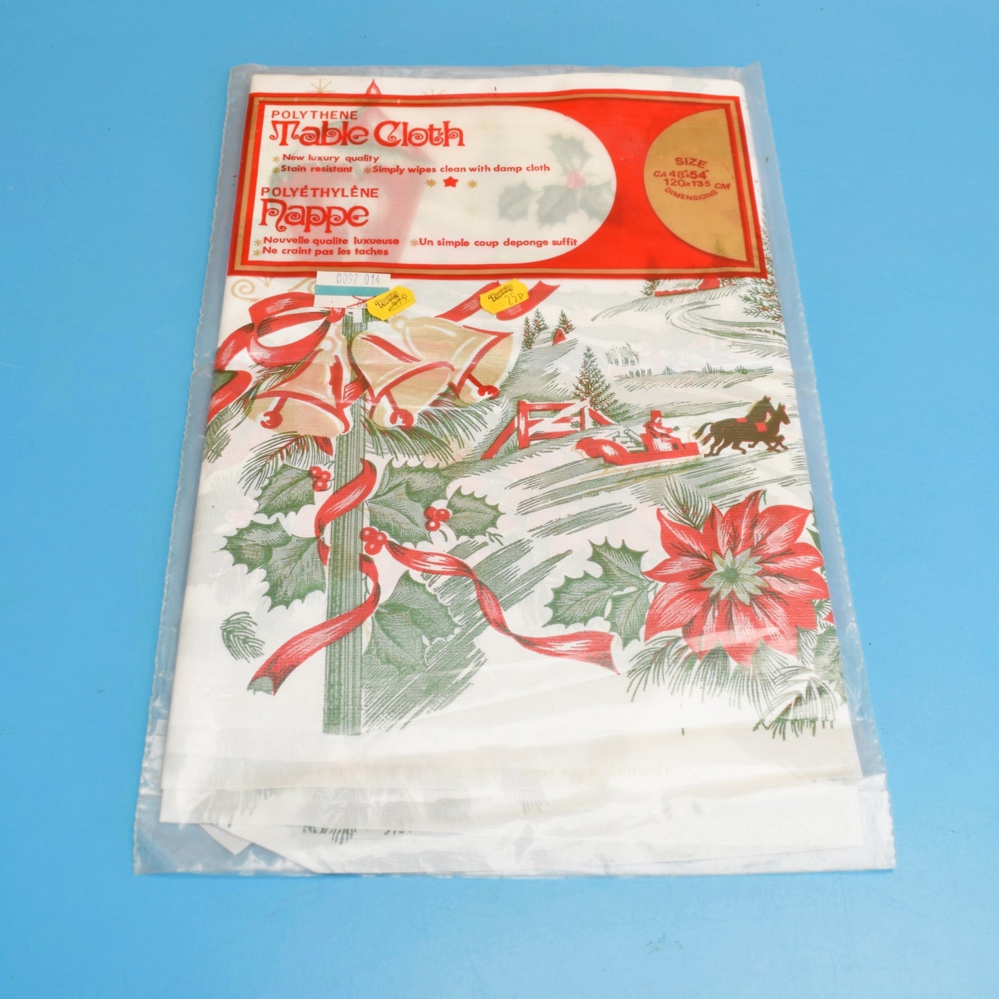 Vintage 1970s Kitsch Christmas Disposable Tablecloth - Choice by Vintage