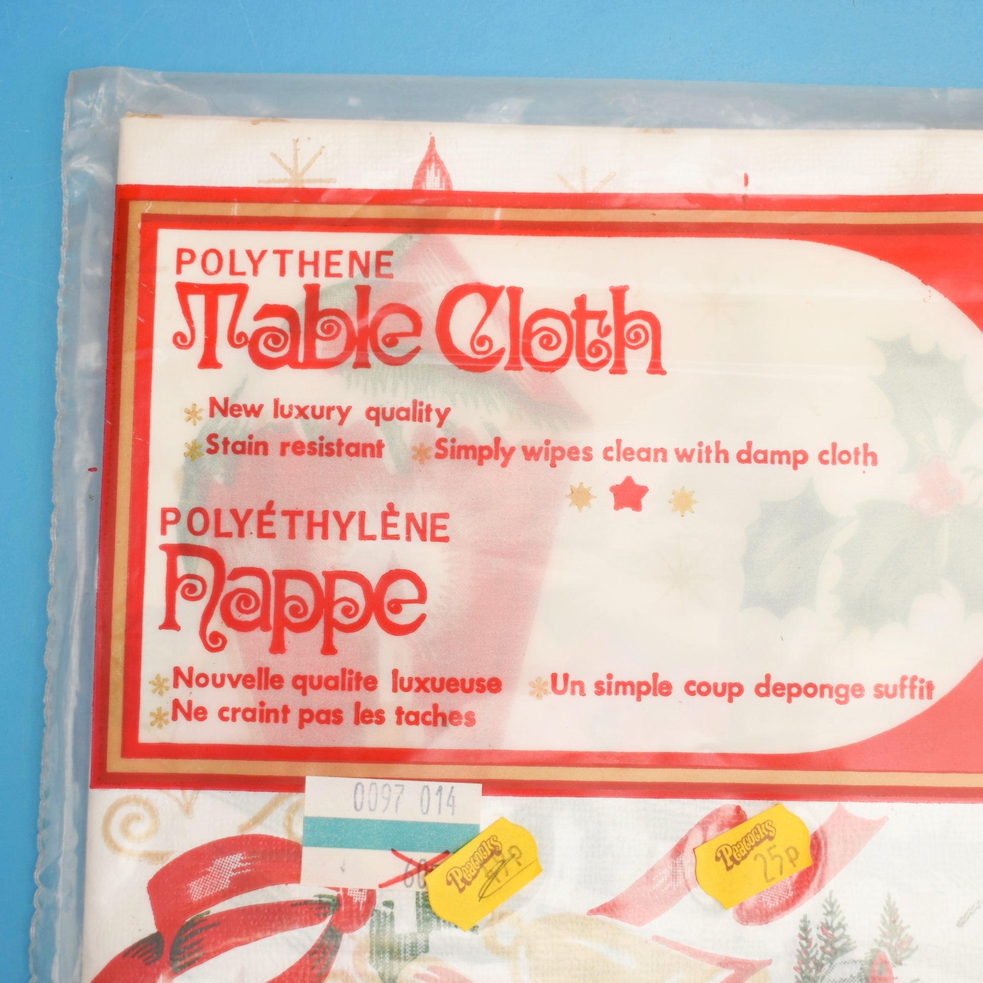 Vintage 1970s Kitsch Christmas Disposable Tablecloth - Choice by Vintage