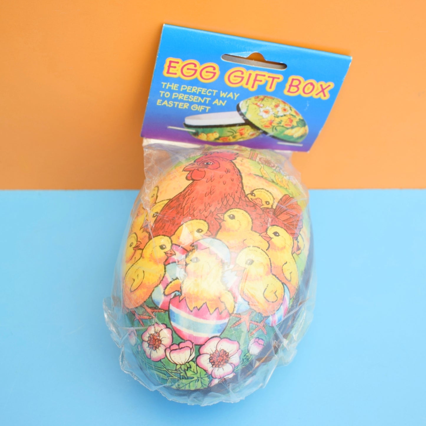 Vintage 1970s Cardboard Egg - Fill With Chocolate Eggs / Bunny - Easter