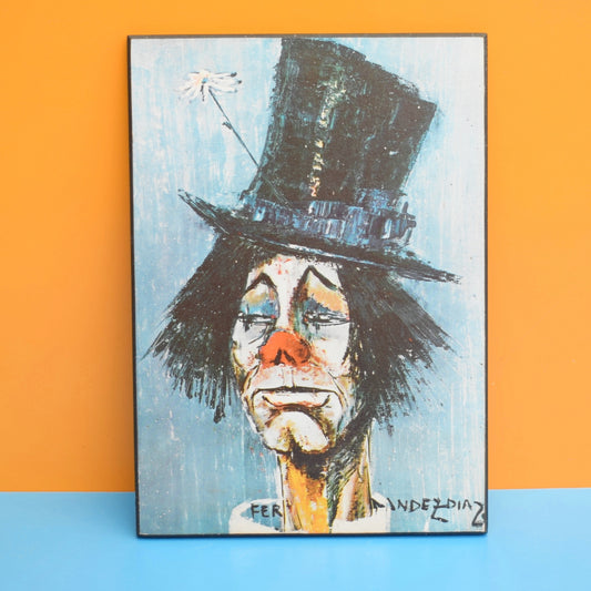 Vintage 1970s Clown au Chapeau (Clown with Hat) - Rosy Fernández-Díaz - Spanish
