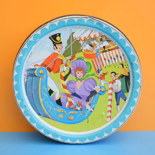 Vintage 1960s Quality Street Chocolate Tin -Swing Boat Design - Larger