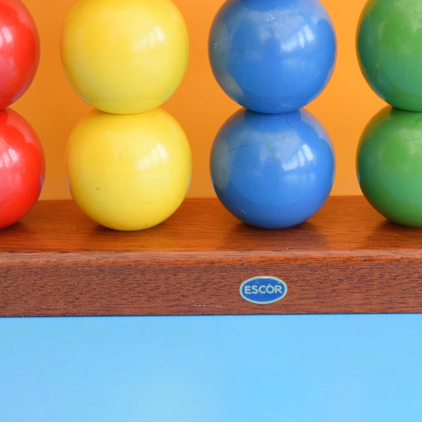 Vintage 1960s Escor Wooden Stacking Balls - Rainbow . – Pineapple Retro