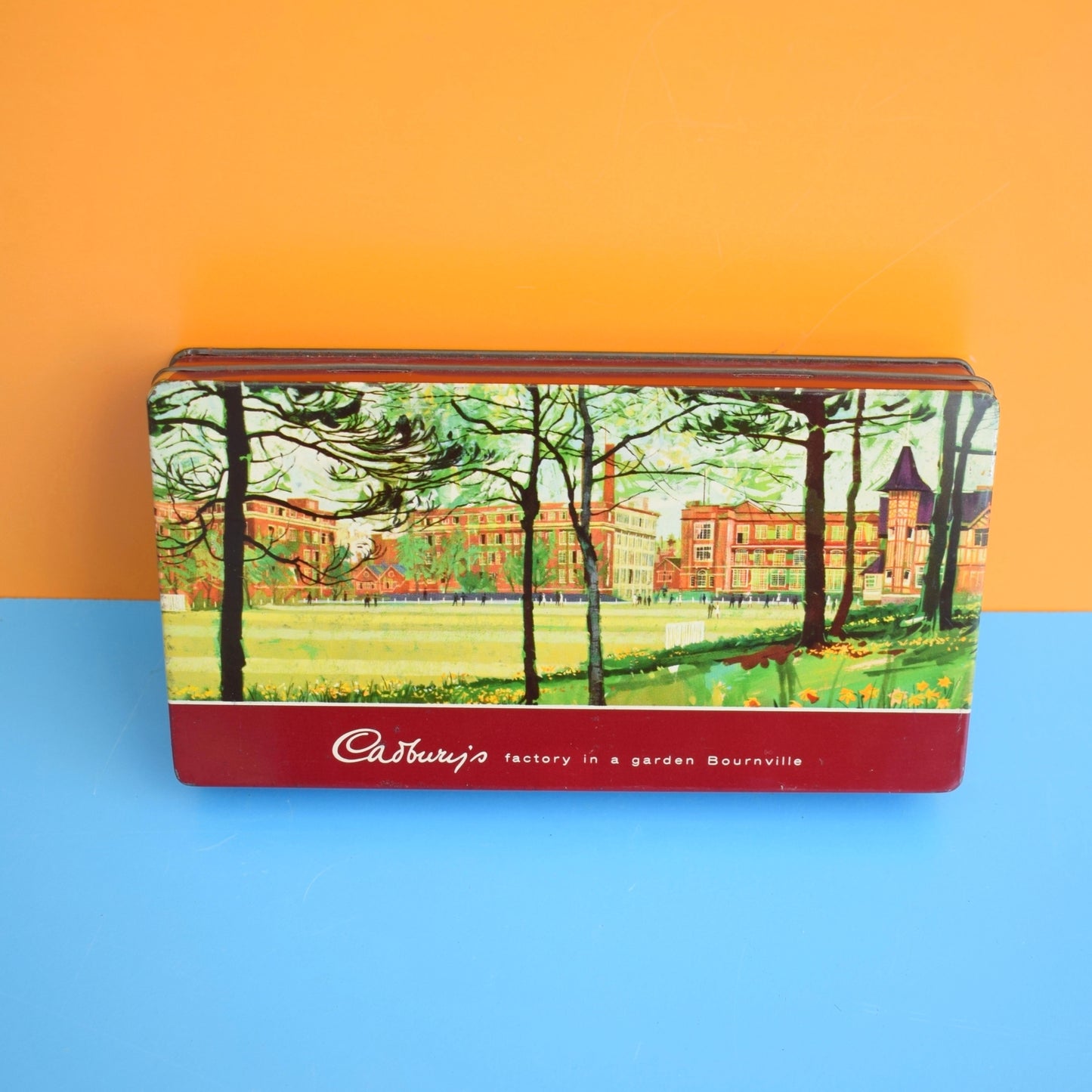 Vintage 1960s Cadbury's Factory - Bournville Chocolate Tin by Pineapple Retro