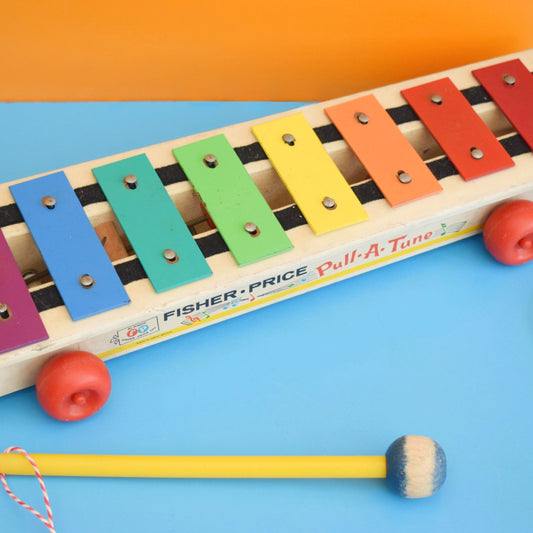 Vintage 1960s Fisher Price Xylophone - Rainbow.