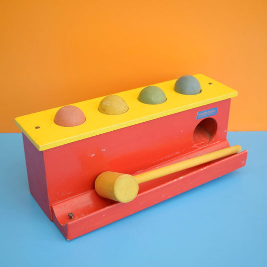 Vintage 1960s Wooden Toy - Hammer Ball Set - NicolToys - Boxed