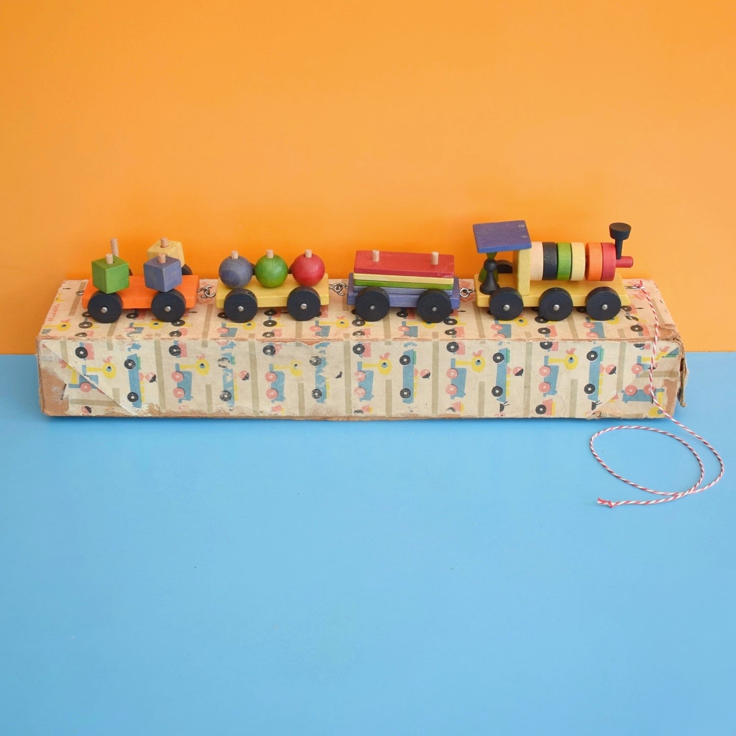 Vintage 1960s Wooden Train - Tofa- Boxed