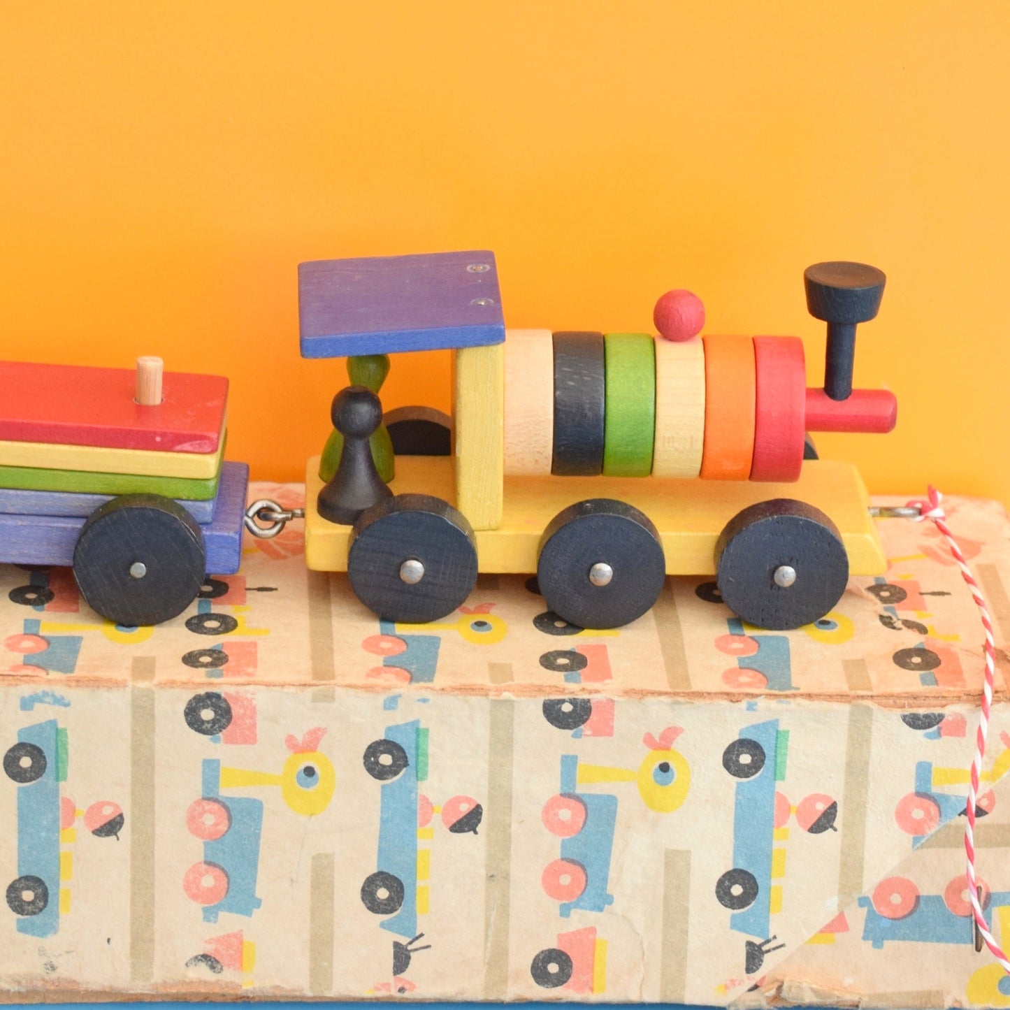 Vintage 1960s Wooden Train - Tofa- Boxed