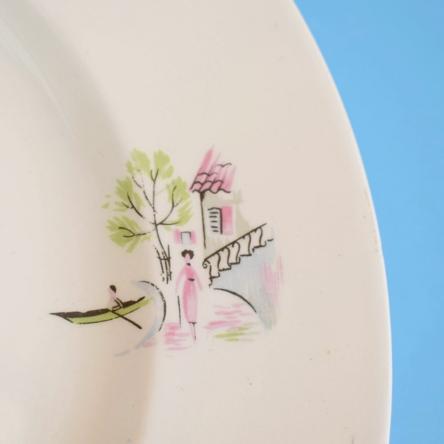 Vintage 1950s Kitsch Alfred Meakin - Down By The Seine