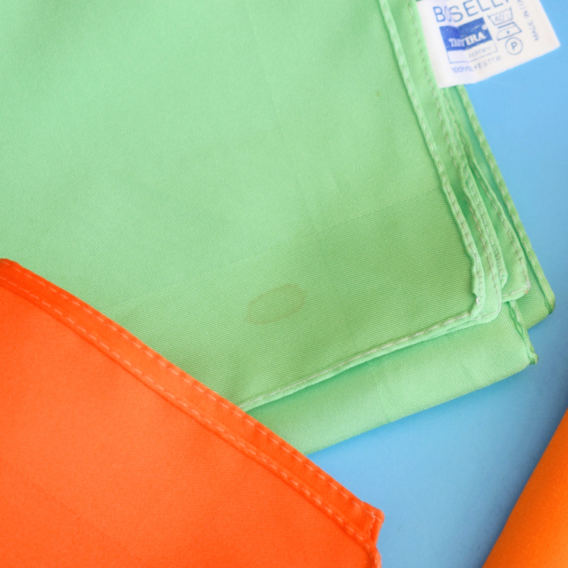 Vintage 1970s Scarves - Orange / Black, Green - Italian by Vintage