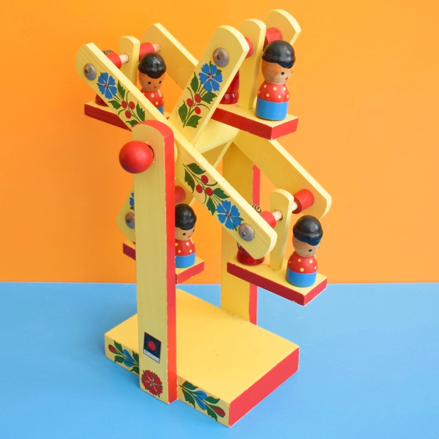 Vintage 1970s Wooden Carousel Toy - Russian by Pineapple Retro