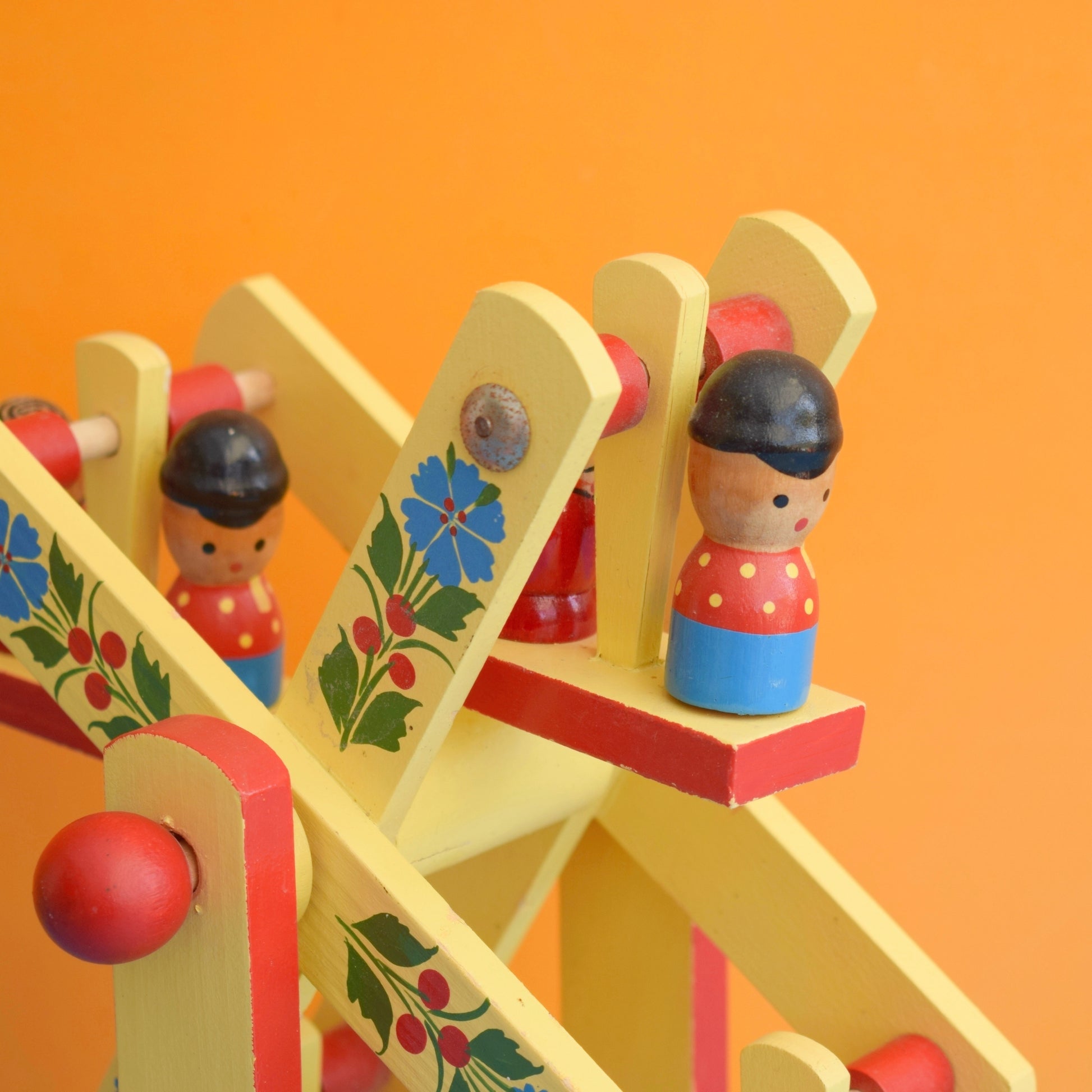 Vintage 1970s Wooden Carousel Toy - Russian by Pineapple Retro