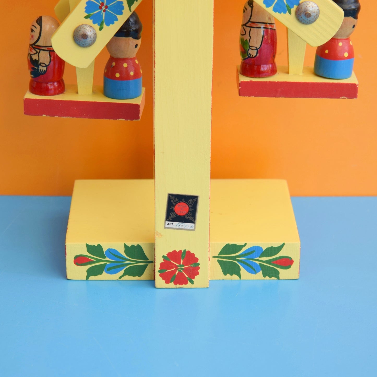 Vintage 1970s Wooden Carousel Toy - Russian by Pineapple Retro