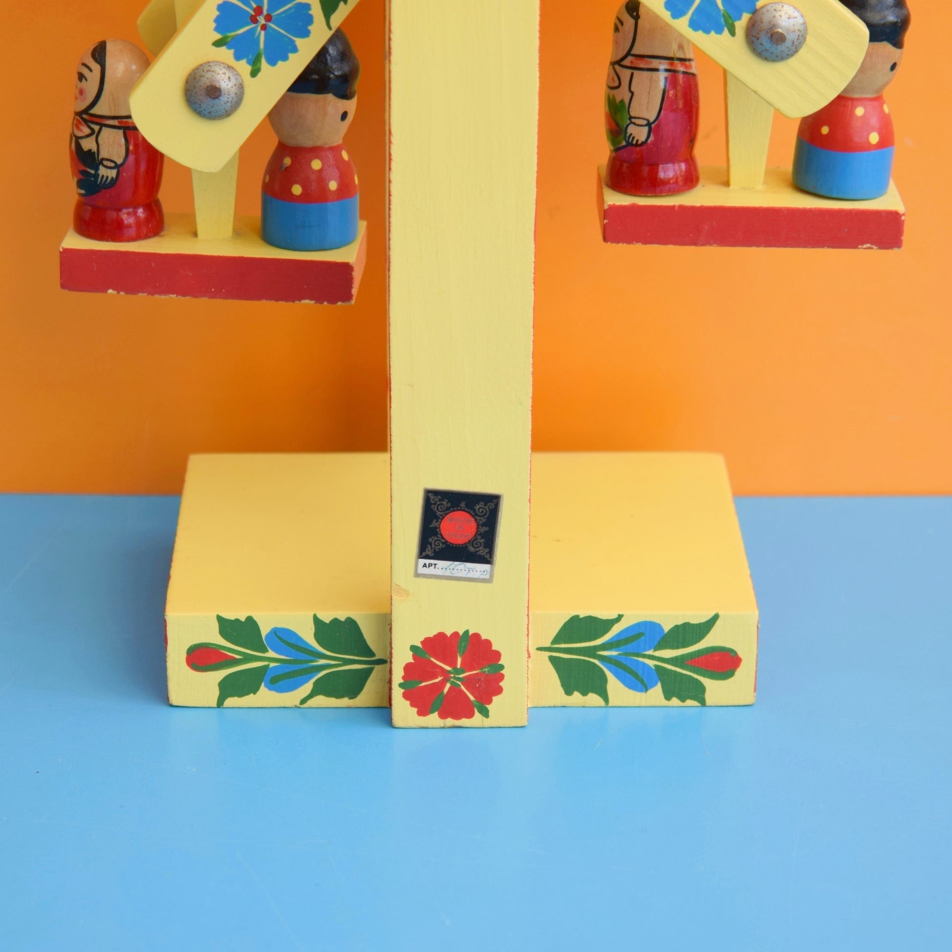 Vintage 1970s Wooden Carousel Toy - Russian by Pineapple Retro