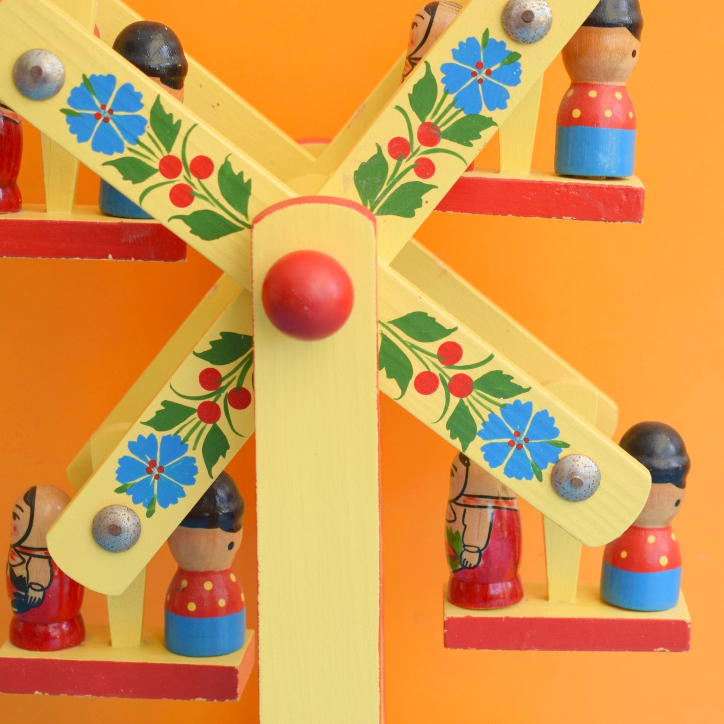 Vintage 1970s Wooden Carousel Toy - Russian by Pineapple Retro