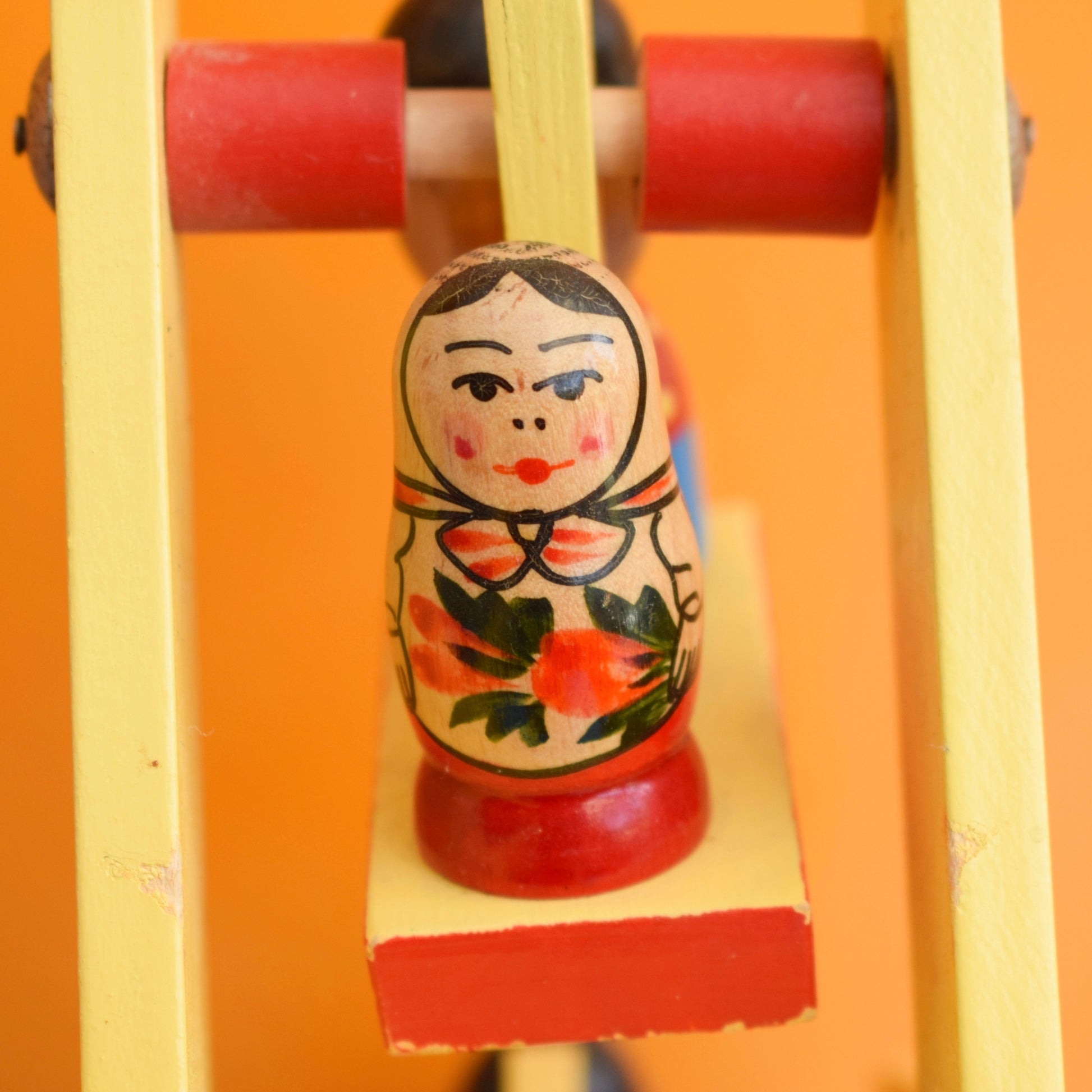 Vintage 1970s Wooden Carousel Toy - Russian by Pineapple Retro