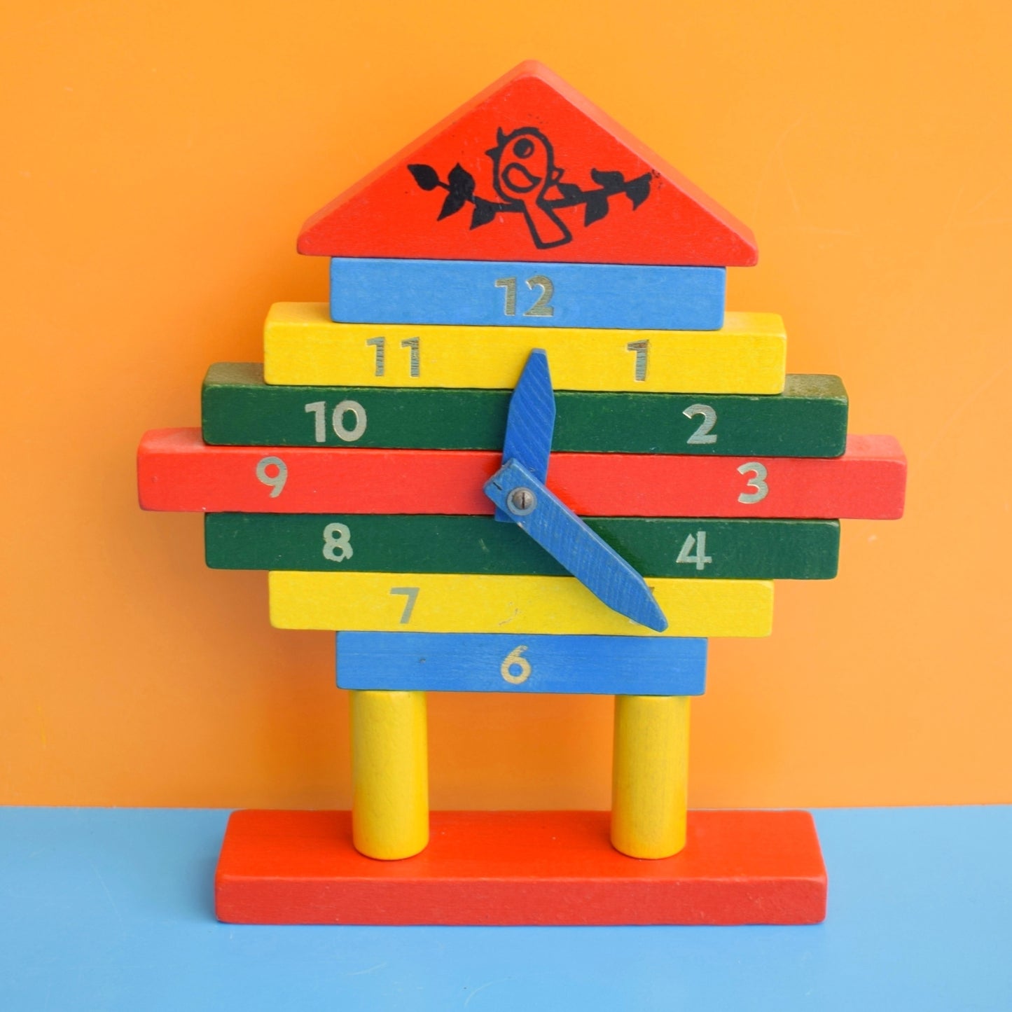 Vintage 1980s Ladybird Book / Wooden Clock - Lynn Grundy by Vintage
