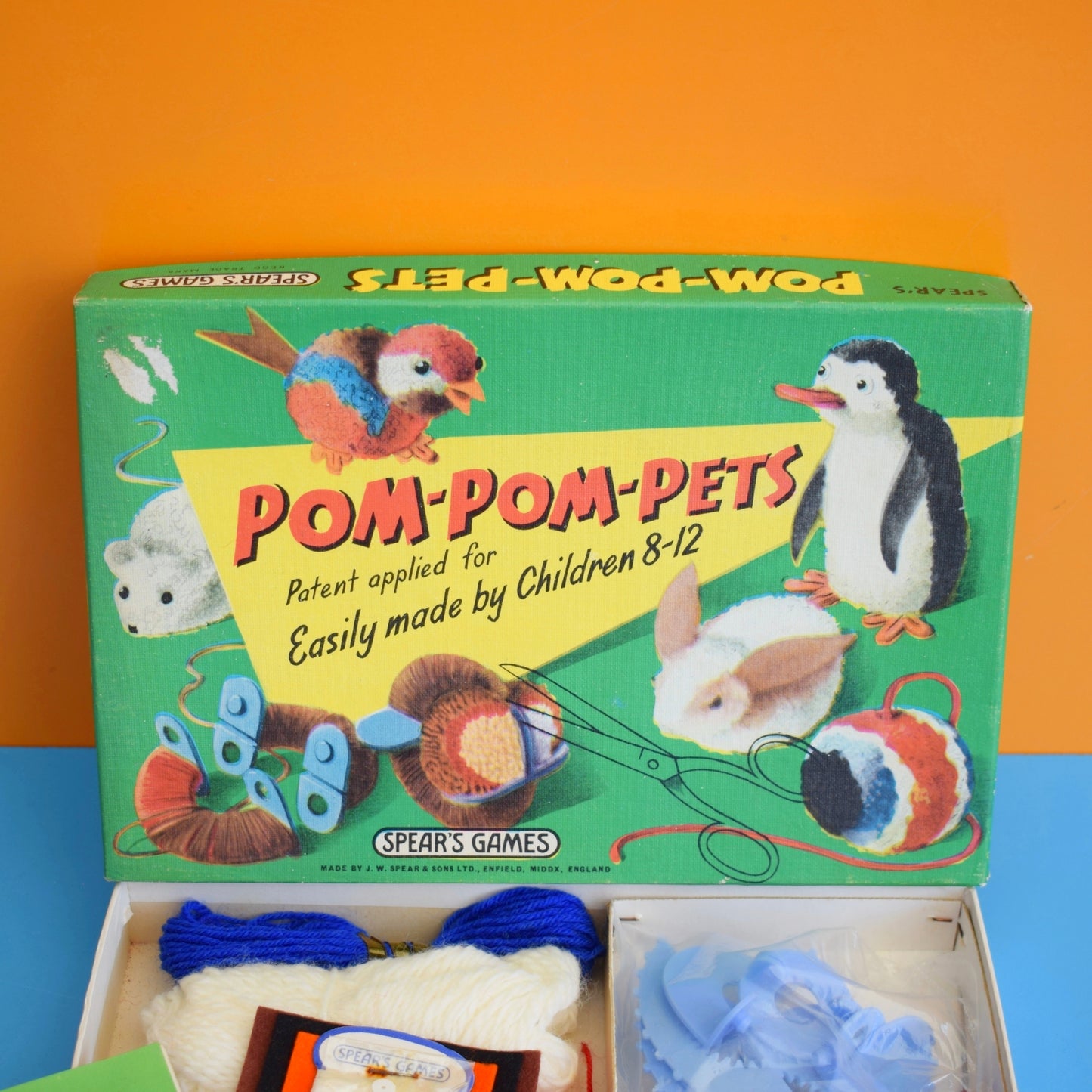 Vintage 1960s Pom Pom Pets Craft Kit - Spear's Game