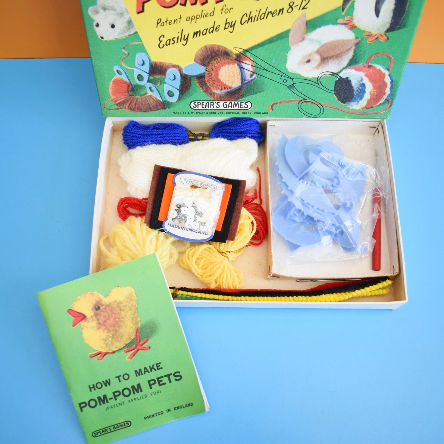 Vintage 1960s Pom Pom Pets Craft Kit - Spear's Game