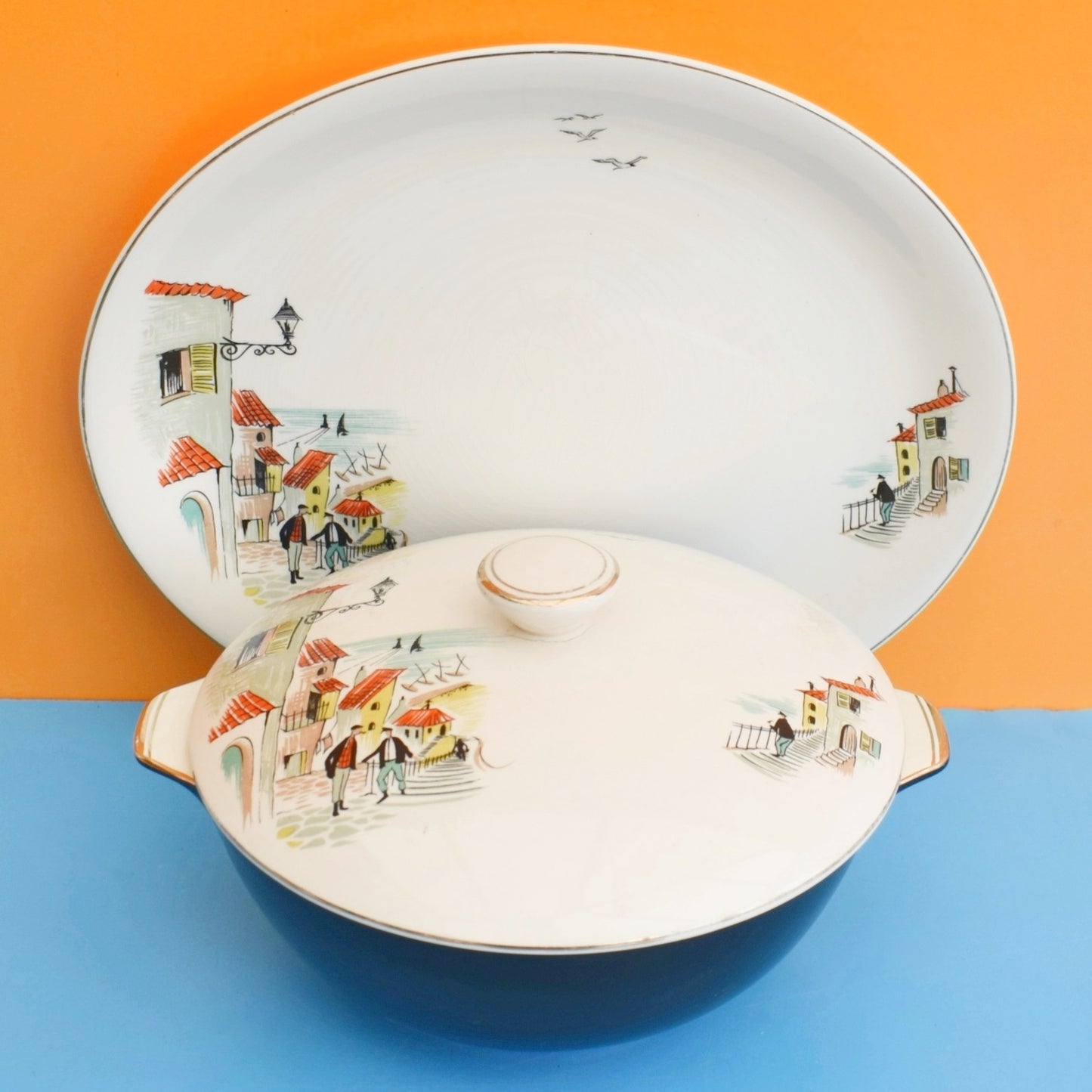 Vintage 1950s Kitsch Alfred Meakin - Fishermans Cove