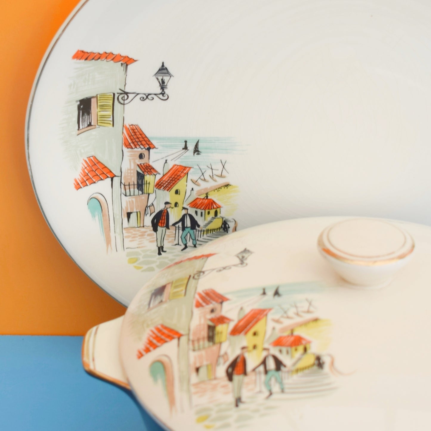 Vintage 1950s Kitsch Alfred Meakin - Fishermans Cove