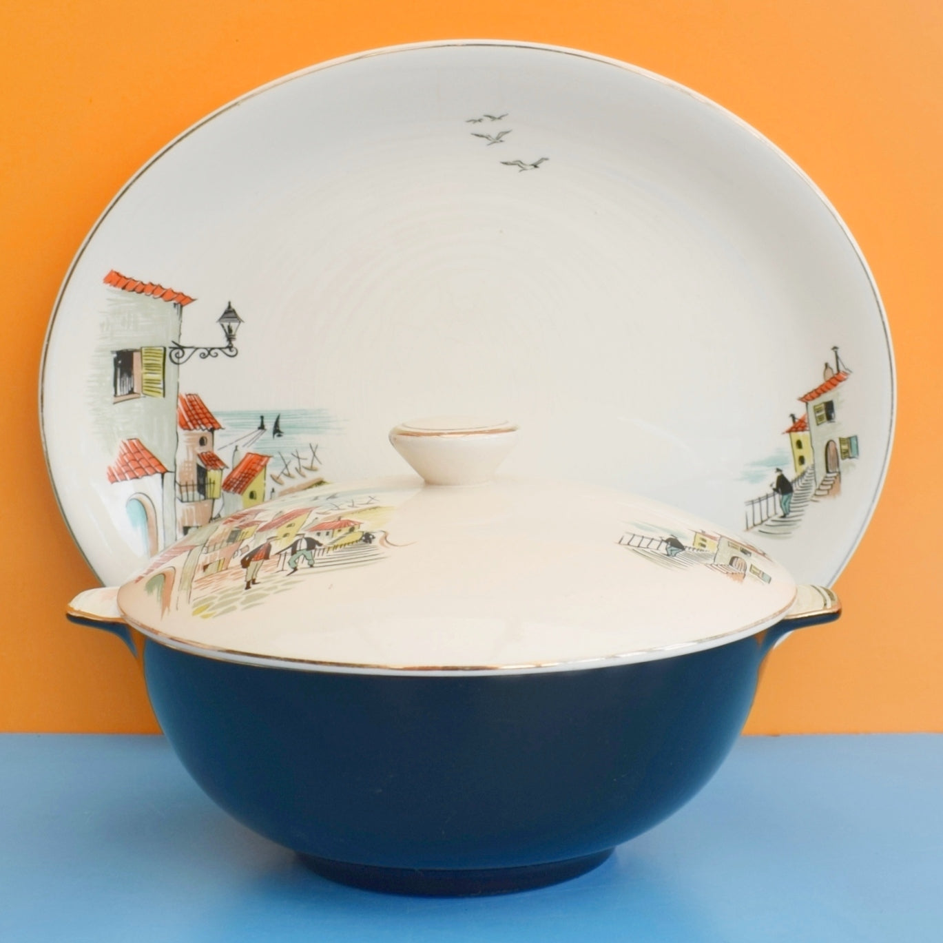 Vintage 1950s Kitsch Alfred Meakin - Fishermans Cove