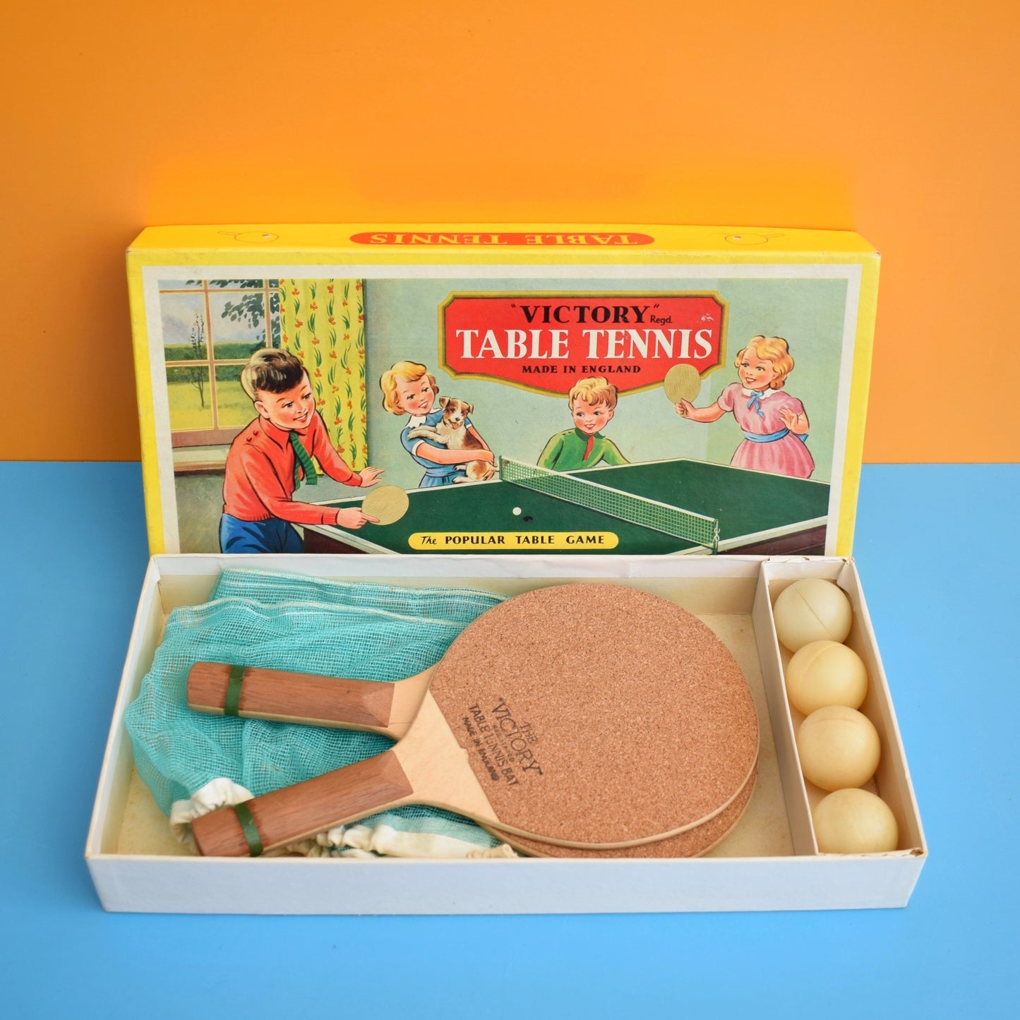 Vintage 1960s Table Tennis Set / Game