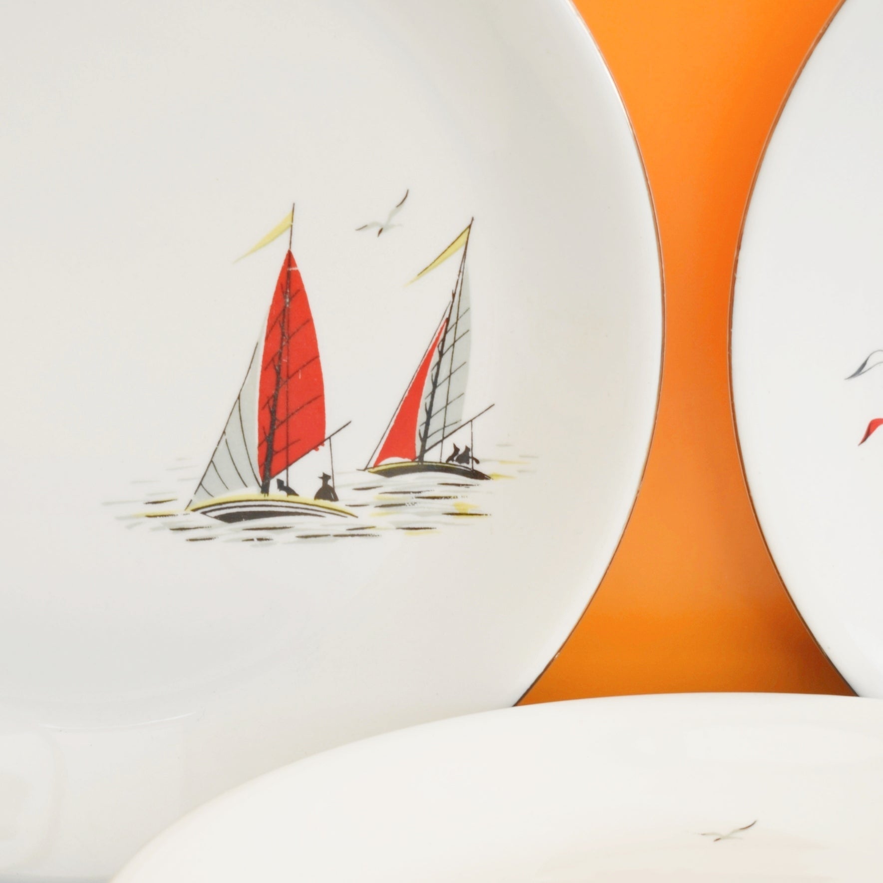Vintage 1950s Kitsch Alfred Meakin - Red Sails by Vintage