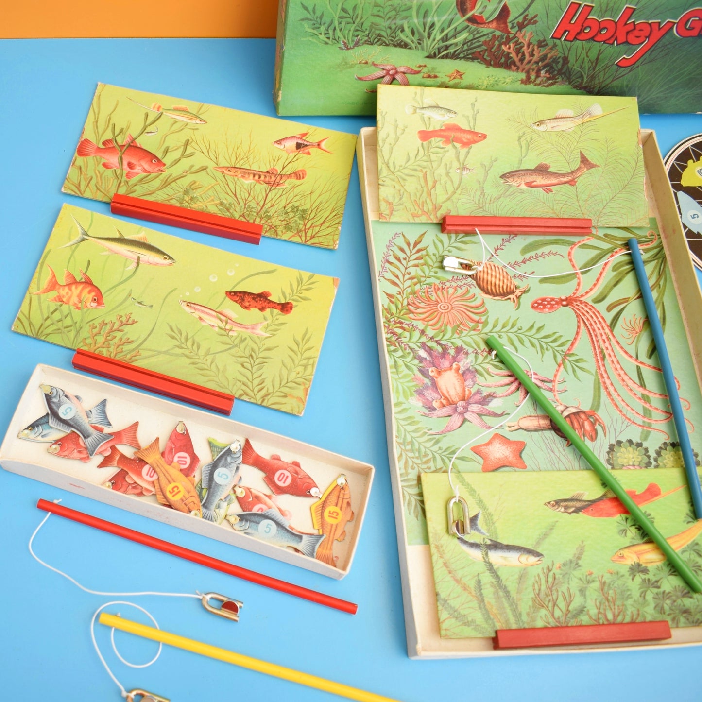 Vintage 1960s Magnetic Fishing Game - Hookey Game by Pineapple Retro