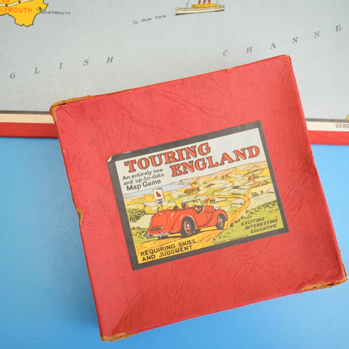 Vintage 1940s Touring England Motoring Game - Geographia Ltd by Pineapple Retro