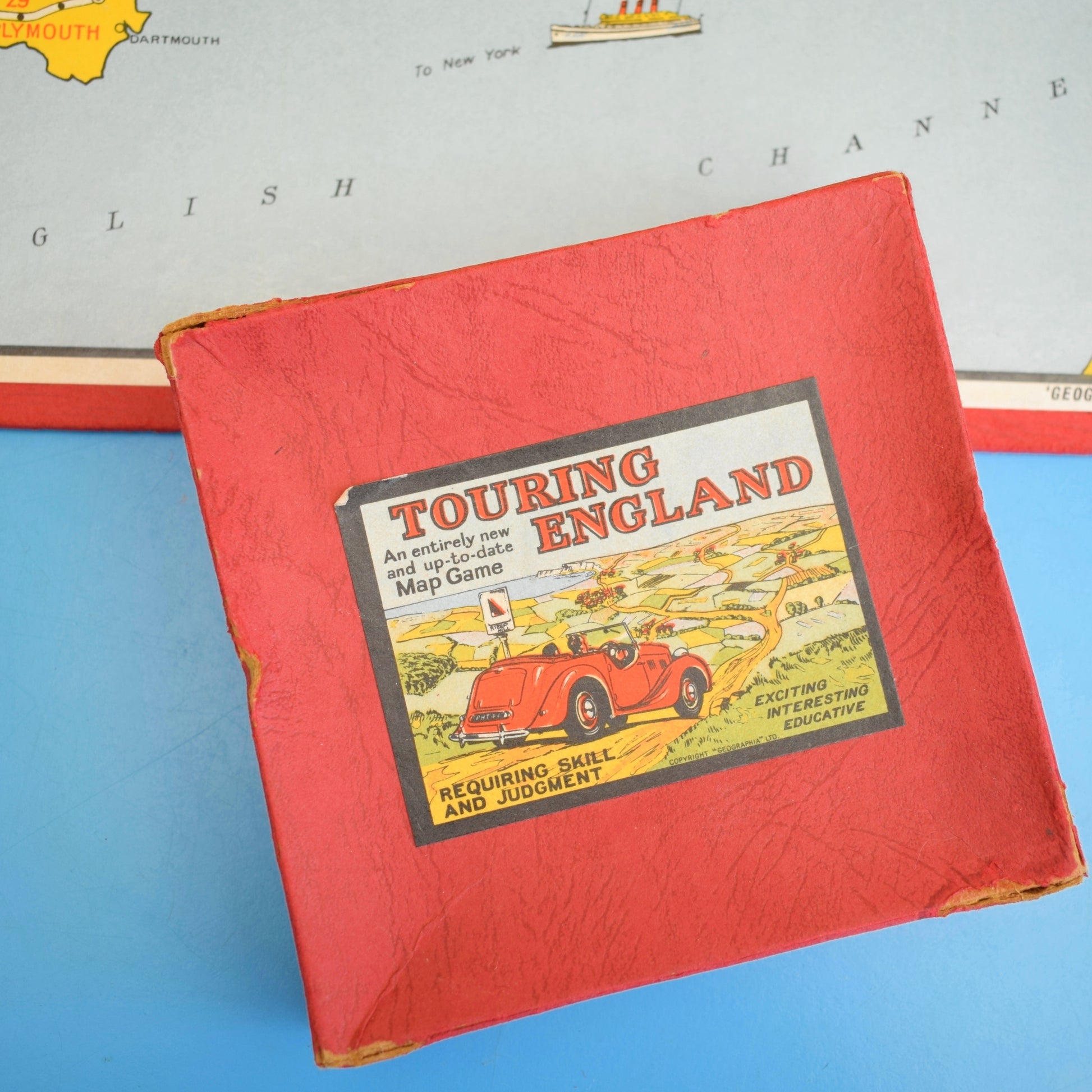 Vintage 1940s Touring England Motoring Game - Geographia Ltd by Pineapple Retro