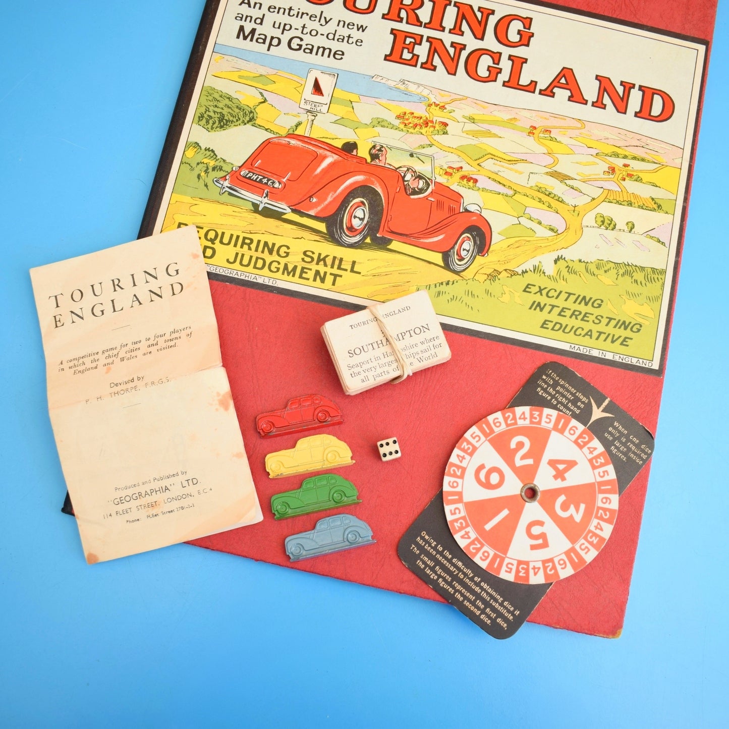 Vintage 1940s Touring England Motoring Game - Geographia Ltd by Pineapple Retro