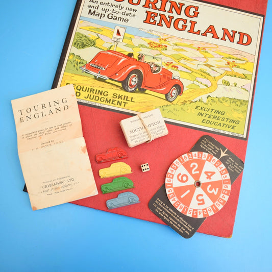 Vintage 1940s Touring England Motoring Game - Geographia Ltd