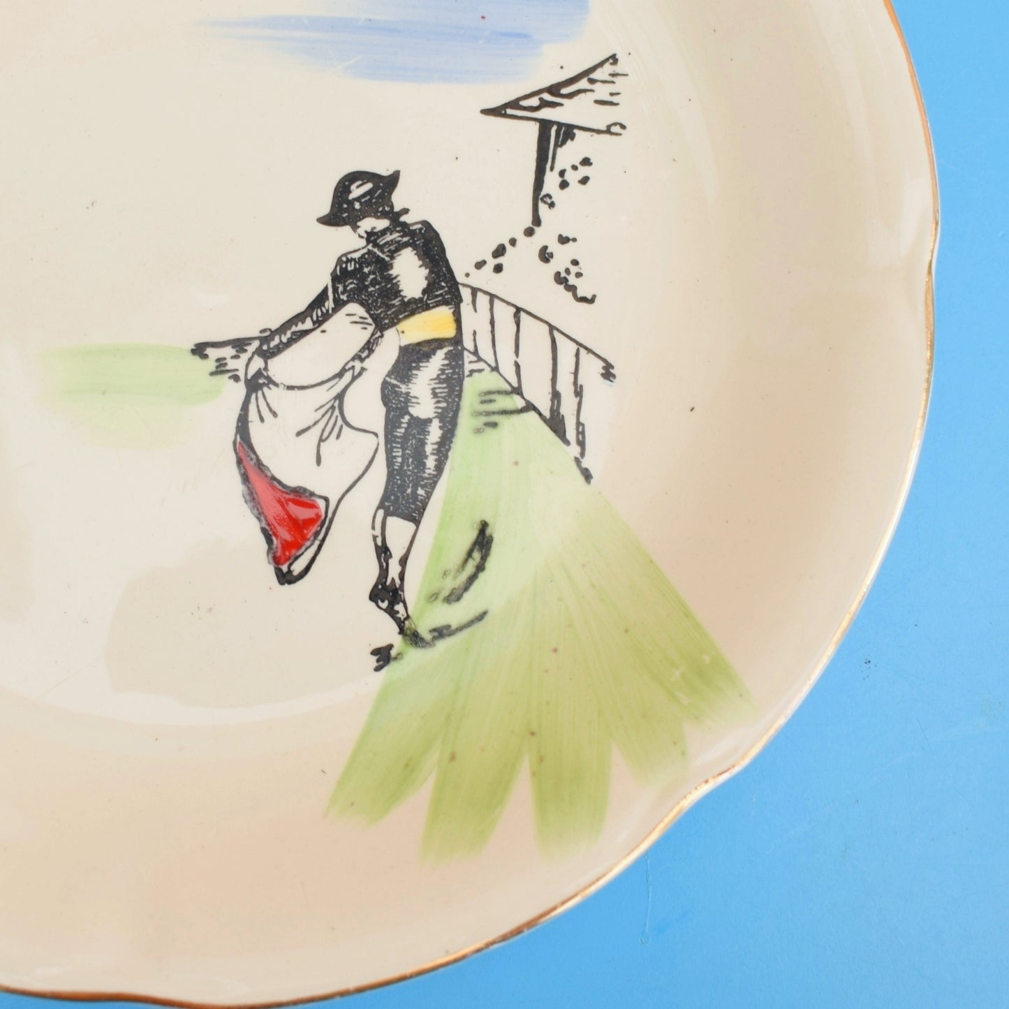 Vintage 1950s Kitsch Broadhurst Matador China Plates x2