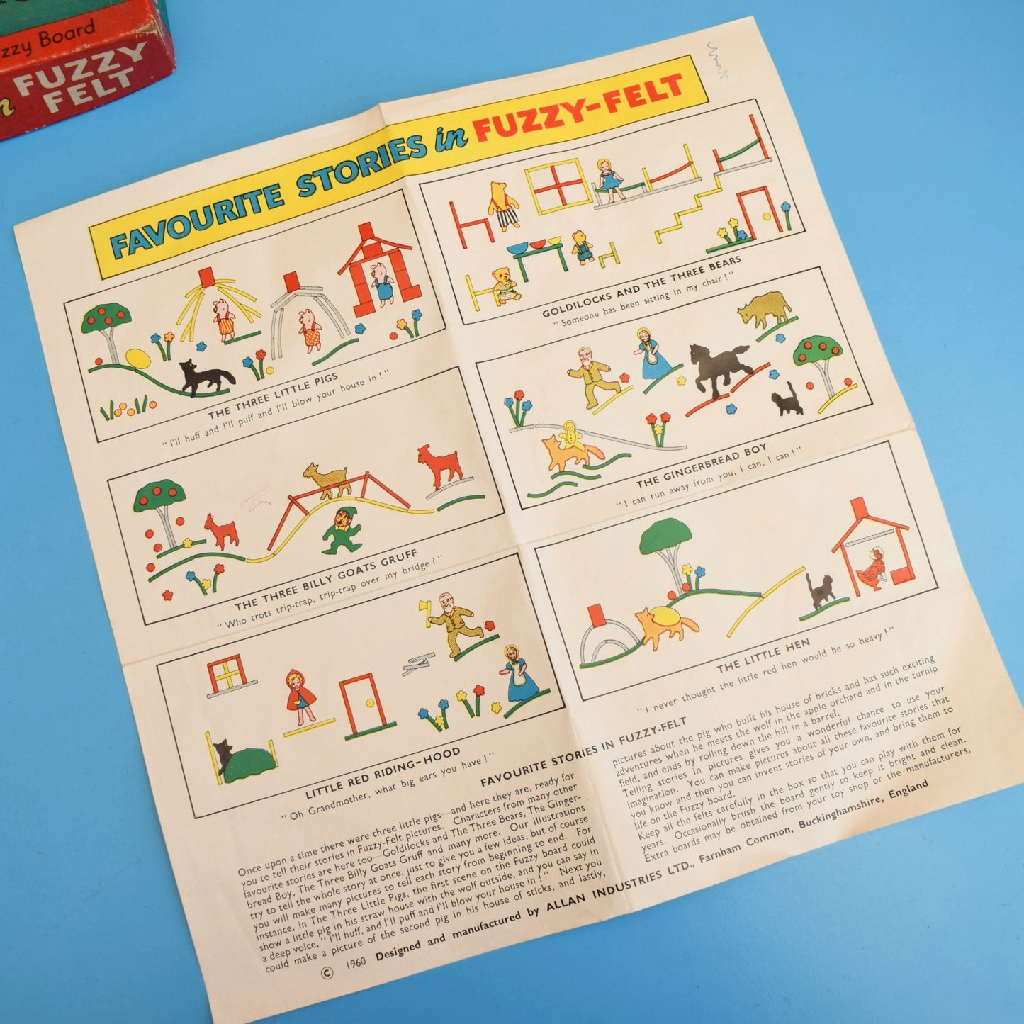 Vintage 1960s Fuzzy Felt - Favourite Stories by Pineapple Retro