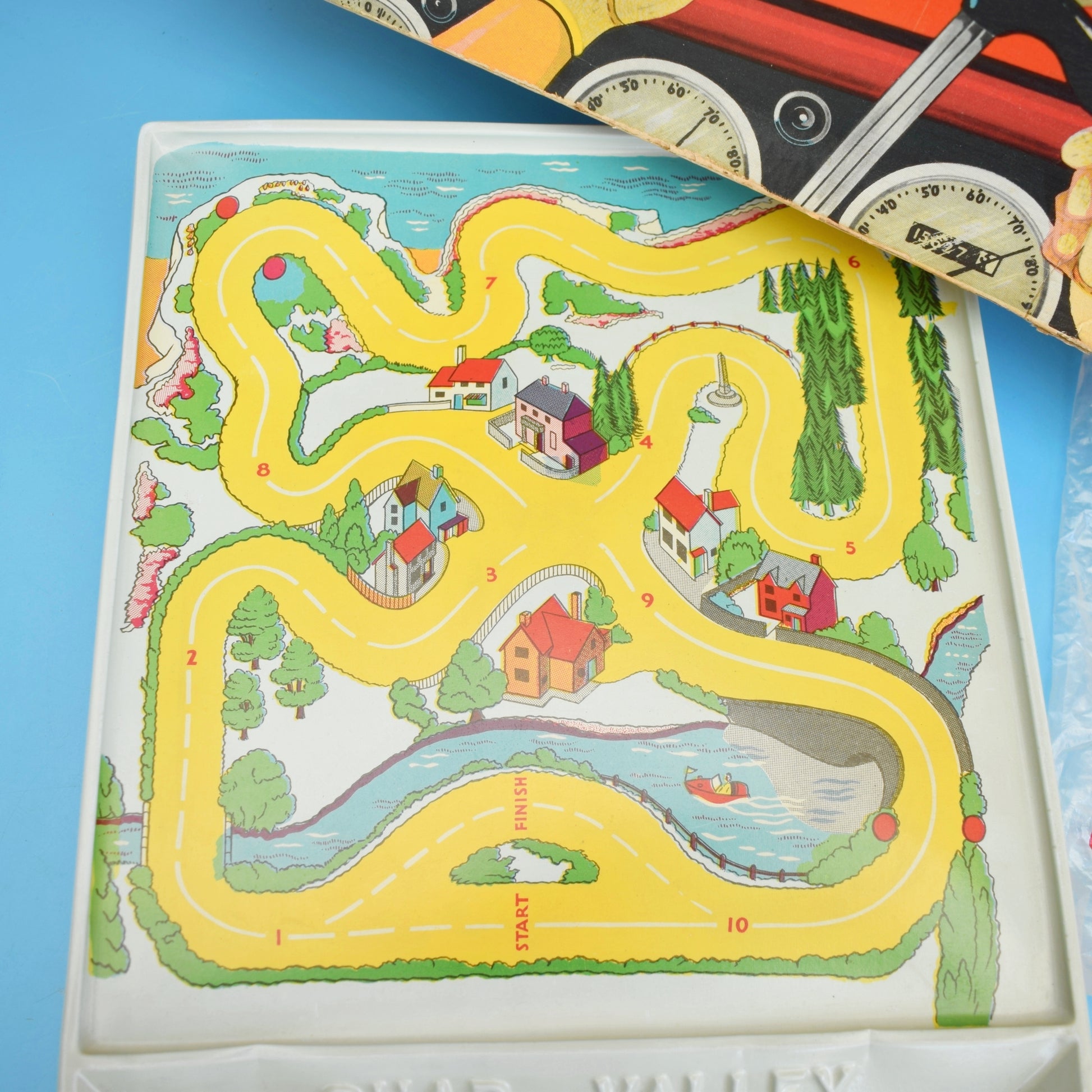 Vintage 1960s Magnetic Motoring Game - Chad Valley -Boxed by Pineapple Retro