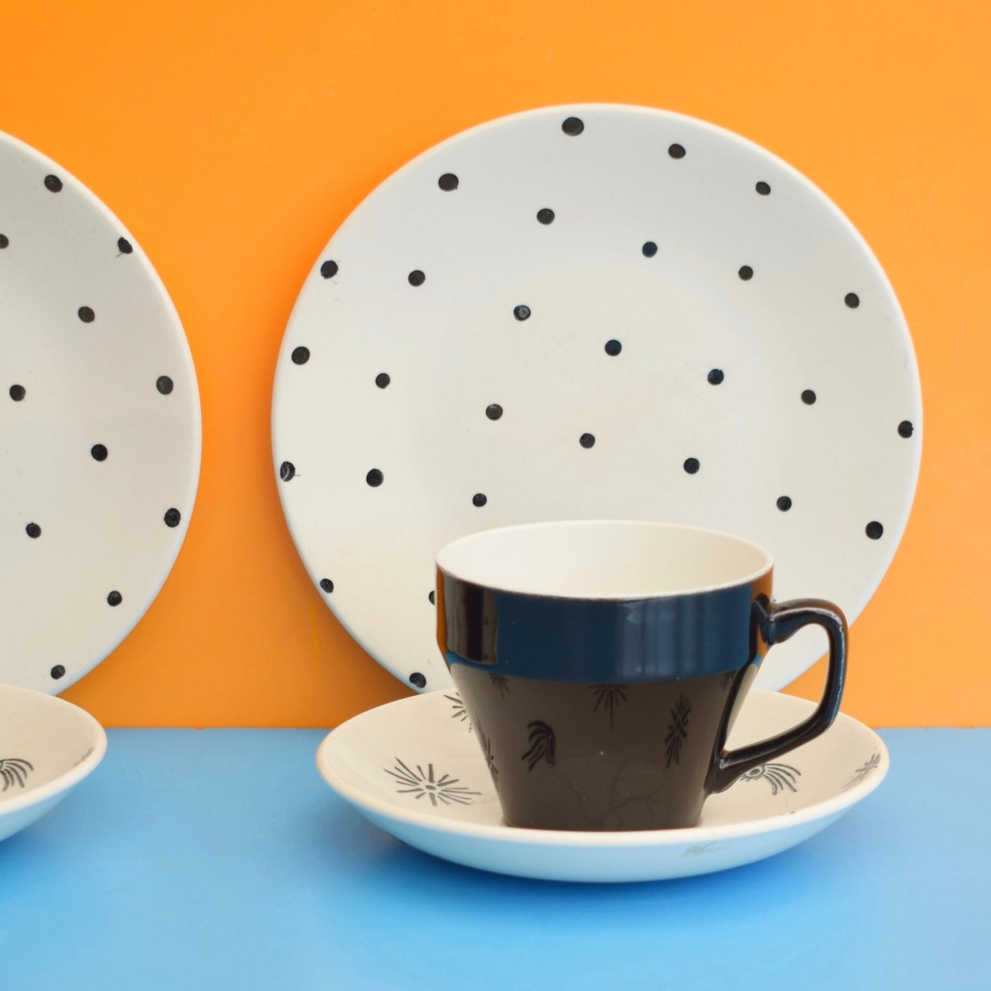 Vintage 1950s Mix & Match Trios - Monochrome x2 by Vintage