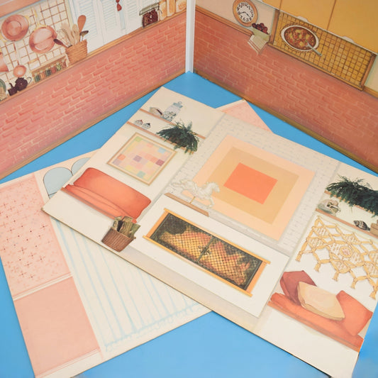 Vintage 1980s Sindy House / Rooms - Scene Setter Panels by Pineapple Retro