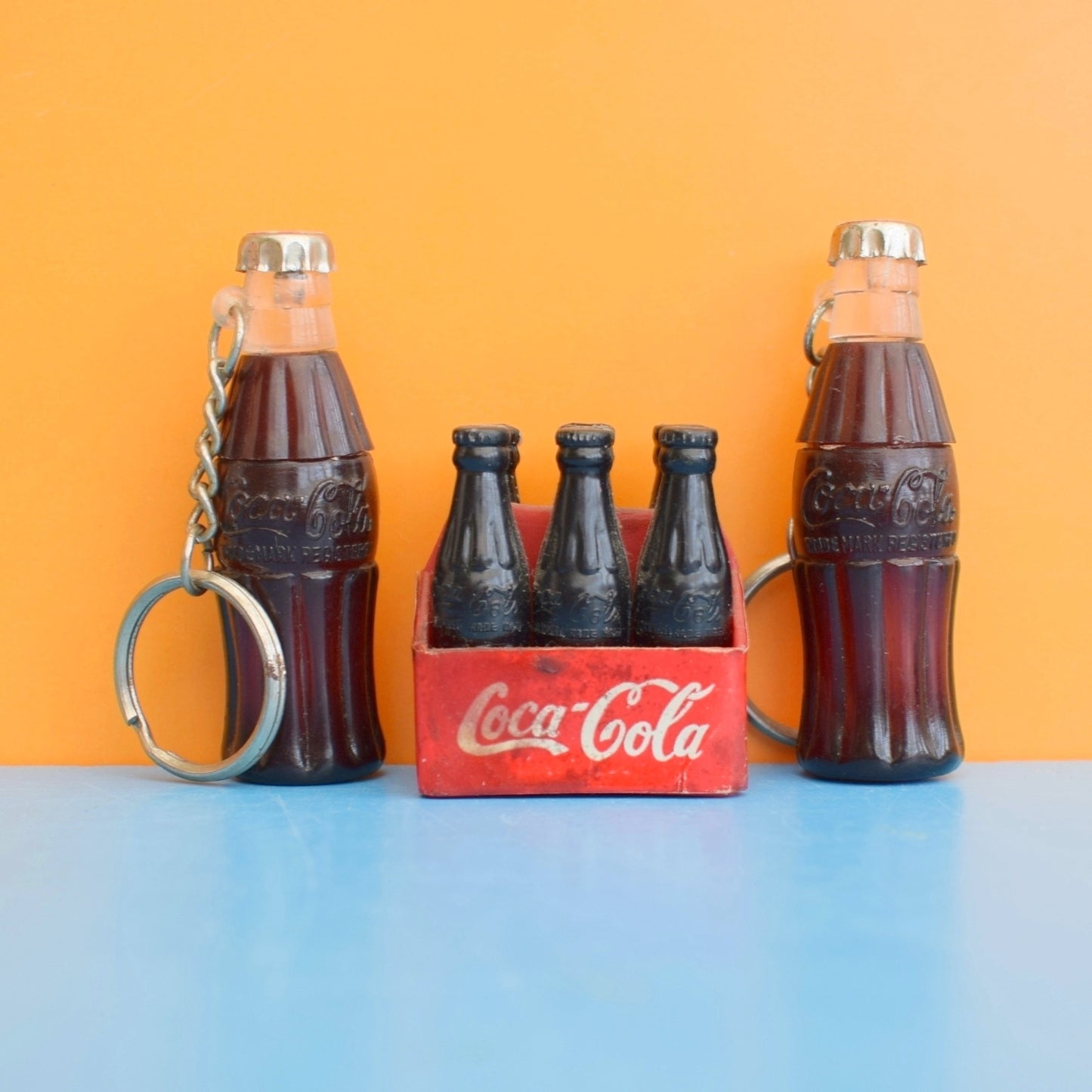 Vintage 1990s Keyrings & Mini Bottles - Coke / Coca Cola