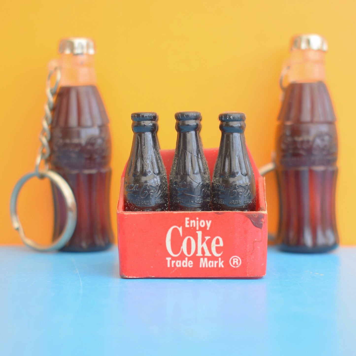 Vintage 1990s Keyrings & Mini Bottles - Coke / Coca Cola