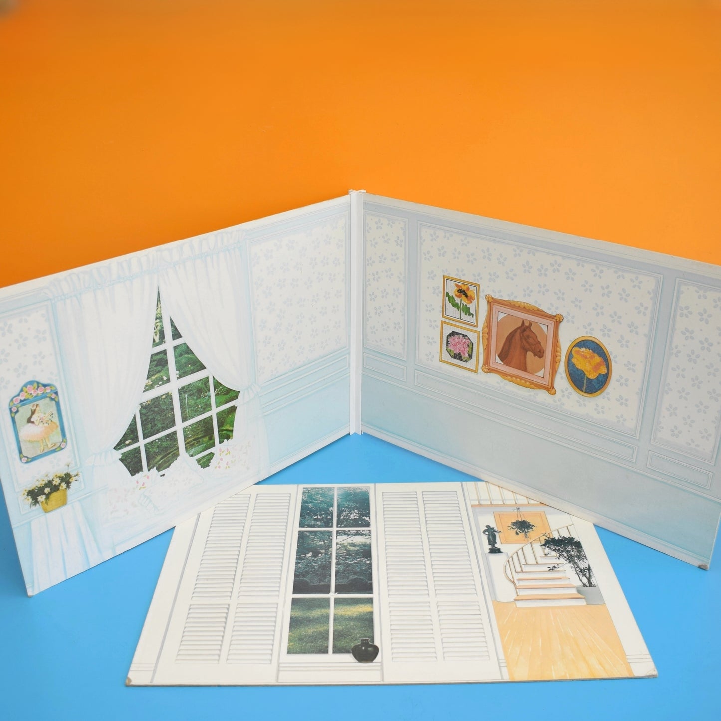 Vintage 1980s Sindy House / Rooms - Scene Setter Panels by Pineapple Retro