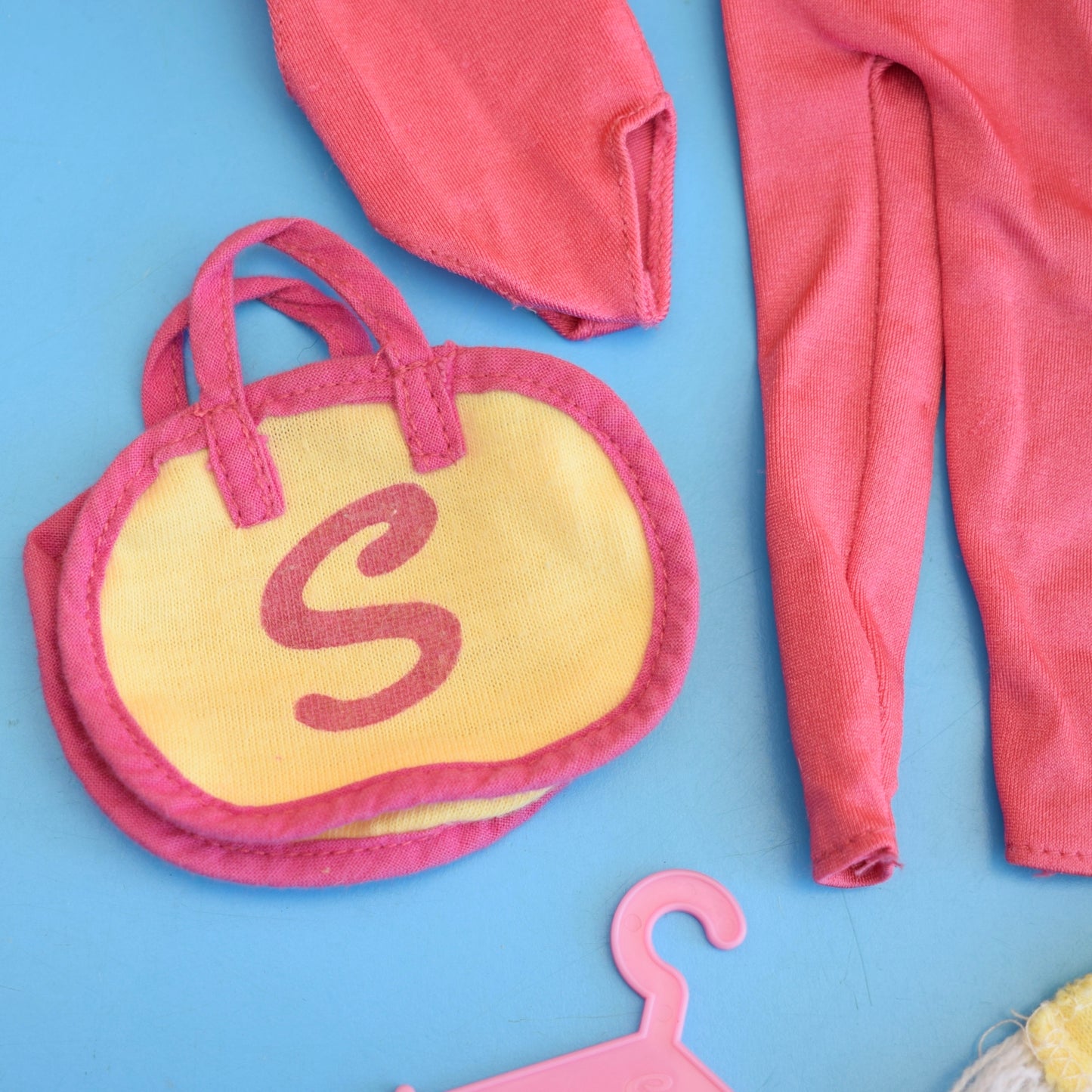 Vintage 1980s Sindy Gym Outfit - Pink / Yellow or Blue/Rainbow by Pineapple Retro