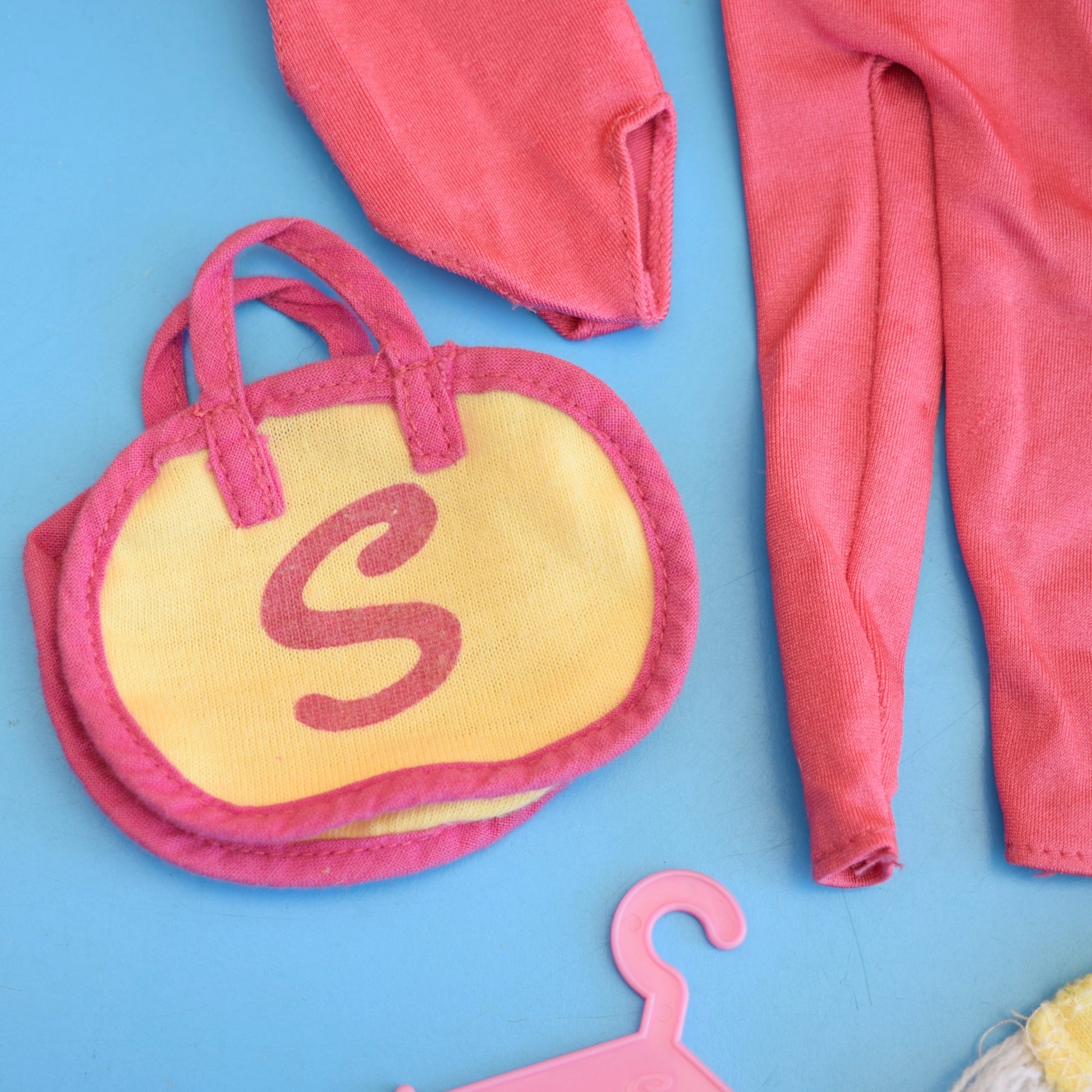 Vintage 1980s Sindy Gym Outfit - Pink / Yellow or Blue/Rainbow by Pineapple Retro